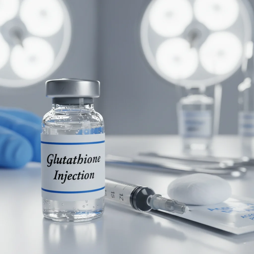 Provider preparing a glutathione injection at AARx